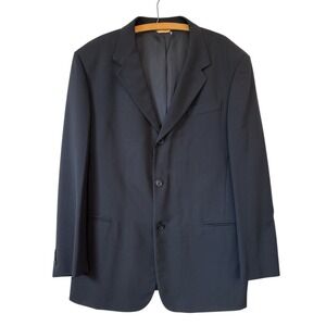 Donna Karan Signature Wool Suit Jacket Three Button Single Breasted Mens Size 44